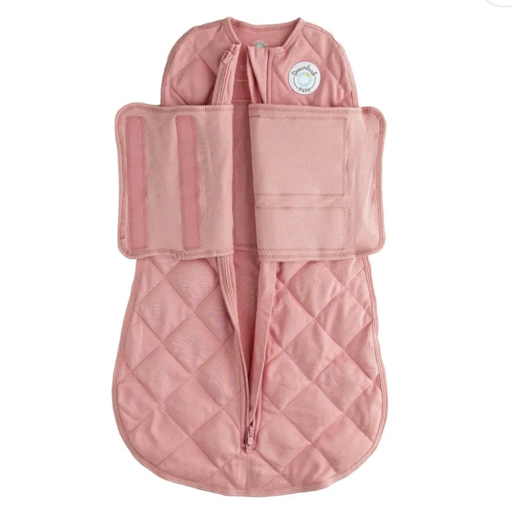 Pink Quilted Baby Sleep Sack - Soft Swaddle Sleep Bag